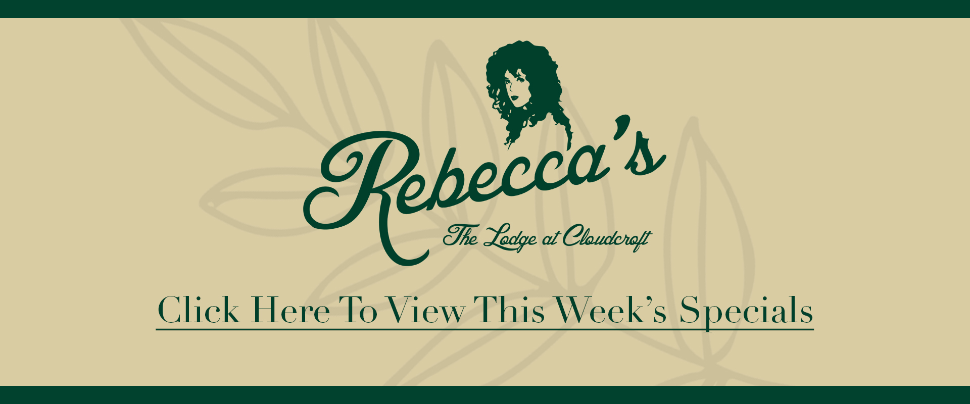 Rebecca's Week specials